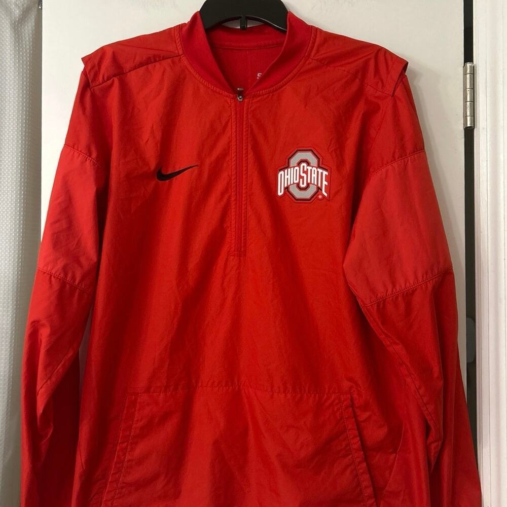 Nike Ohio Sate Storm Fit 1/4 Zip Pullover Windbreaker Vented Mens Medium - Picture 3 of 12